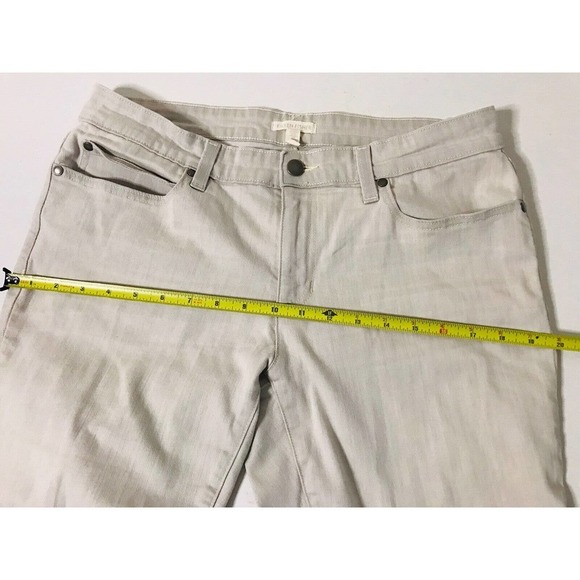 Eileen Fisher | Women's Gray Organic Cotton Raw Hen Ankle Crop Jeans Size 12 - Picture 9 of 13